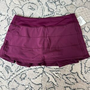 lululemon Women's PACE RIVAL NWT Skort plum color LW8AB7R MARV